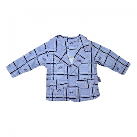 Compleu in carouri, format din 3 piese, pentru baieti, Mini Junior 1322A, Albastru [5]