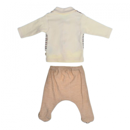 Compleu format din 6 piese, pentru baieti, Mini Junior 17071C, Crem [1]
