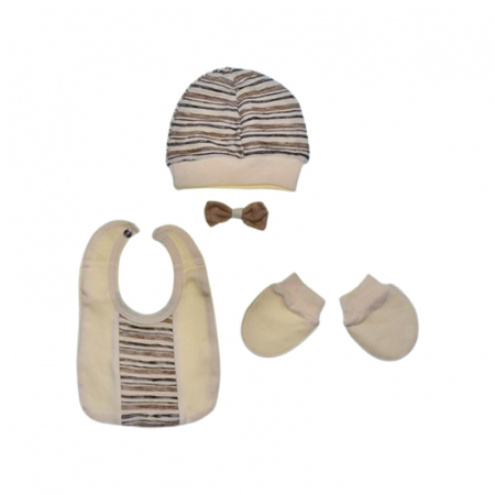 Compleu format din 6 piese, pentru baieti, Mini Junior 17071C, Crem [5]