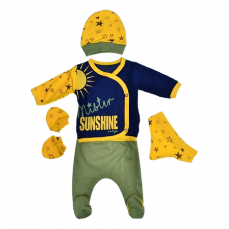 Compleuri baieti maneca lunga - Compleu format din 5 piese, pentru baieti, Mini Junior 5550M, Multicolor