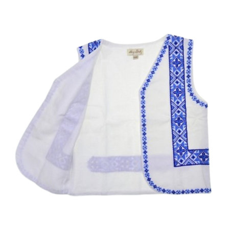 Compleu traditional, din 3 piese, pentru baieti, Mini Junior CB1411-4, Alb [8]