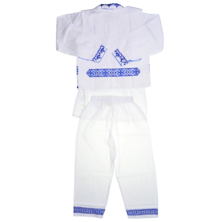 Compleu traditional, din 3 piese, pentru baieti, Mini Junior CB1411-4, Alb [3]