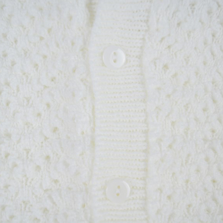 Compleu tricotat 3 piese pentru fete Prodimex QWERT-1, Alb [2]