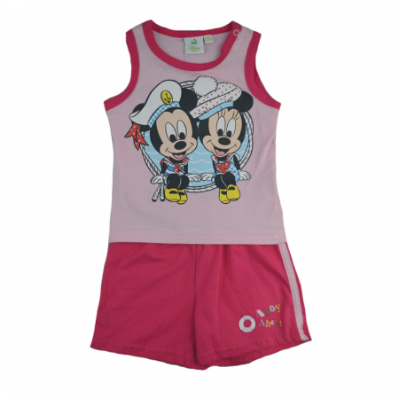 Compleuri fete de vara - Compleu 2 piese de vara pentru fete Disney DISM-JVSET41153a_80, Roz