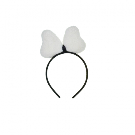 Accesorii par fetite - Cordeluta Minnie pentru fete, Mini Junior MJ190225-6, Alb