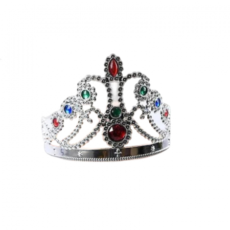 Costume festivitati - Coronita printesa decorata cu pietre, marime ajustabila, Midex CRN0611, Argintiu