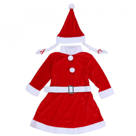 Costume si accesorii Craciun - Costum 3 piese pentru fete Craciunita Flippy 333435, Rosu