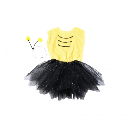 Costume festivitati - Costum albinuta cu fustita, cordeluta si bluza Mini Junior 641059, Multicolor