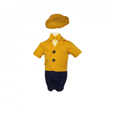 Costume elegante de la 0 la 9 luni - Costum botez 5 piese pentru baieti Micul Vip MCVB6