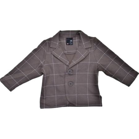 Costum casual de bumbac, în carouri, pentru baieti, GT 0534-68, Gri [4]