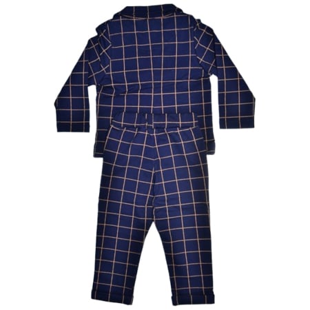 Costum casual de bumbac, în carouri, pentru baieti, GT 9396-92, Bleumarin [3]