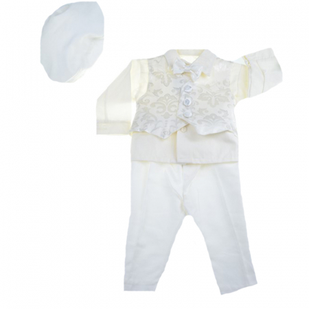 Costume elegante de la 0 la 9 luni - Costum de botez 4 piese pentru baieti Mini Junior CEB-33