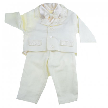 Costume elegante de la 0 la 9 luni - Costum de botez 4 piese pentru baieti Mini Junior CEB-37
