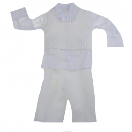 Costume elegante de la 0 la 9 luni - Costum de botez 4 piese pentru baieti Mini Junior CEB-39