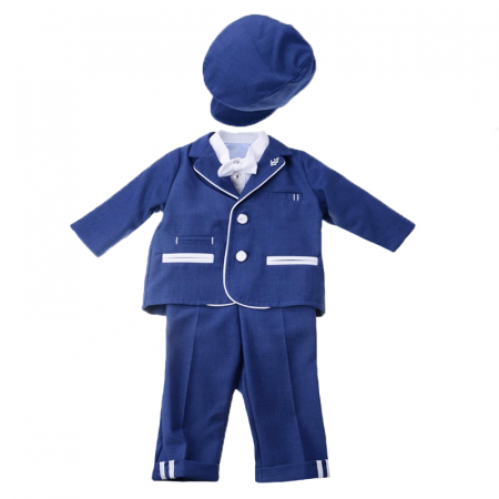 Costume elegante de la 0 la 9 luni - Costum de botez 5 piese pentru baieti Baby Colibra Armani KJ10
