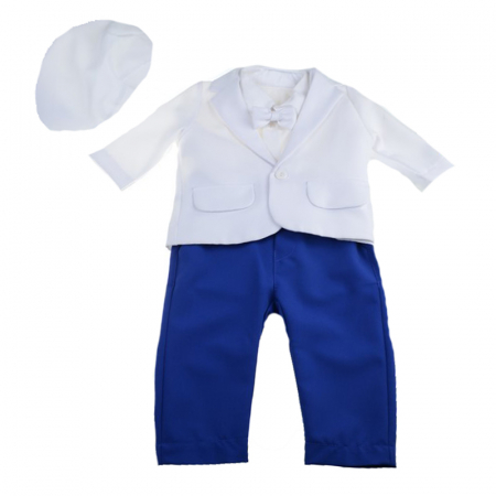 Costume elegante de la 0 la 9 luni - Costum de botez 5 piese pentru baieti Mini Junior CEB-20