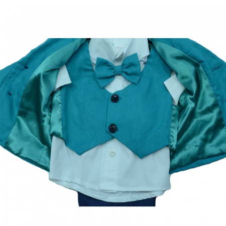 Costum de botez 6 piese pentru baieti Micul Vip MCVB7 [2]