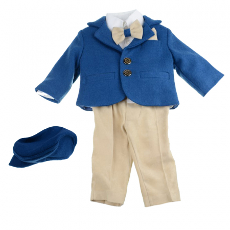 Costume elegante de la 0 la 9 luni - Costum de botez 6 piese pentru baieti Mini Junior CEB-21