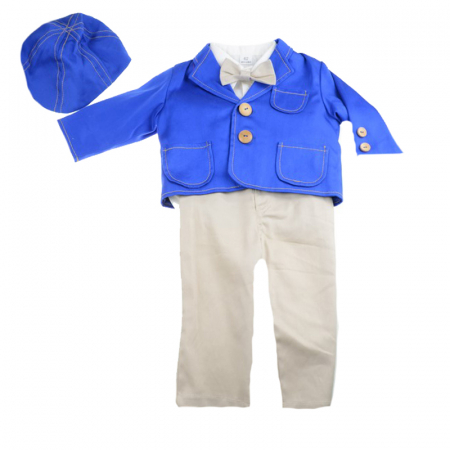 Costume elegante de la 0 la 9 luni - Costum de botez pentru baieti 5 piese Mini Junior CEB-27