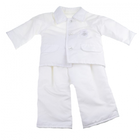 Costume elegante de la 0 la 9 luni - Costum de botez pentru copii 2 piese Mini Junior CEB-17