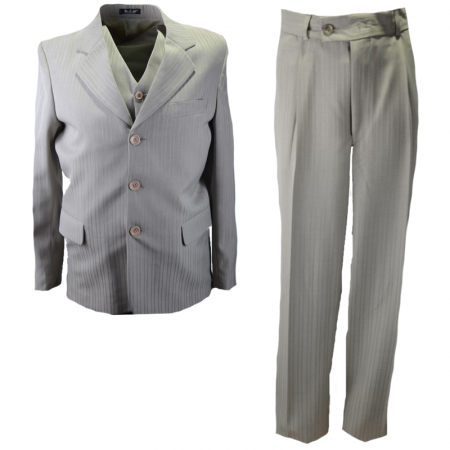 Costume elegante - Costum elegant 3 piese pentru baieti LA Kids 1070-2-152-158-cm, Crem
