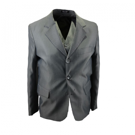 Costum elegant 3 piese pentru baieti LA Kids 13-CC-146-152-cm, Gri [3]