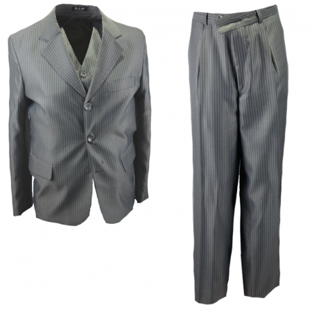 Costume elegante - Costum elegant 3 piese pentru baieti LA Kids 13-CC-146-152-cm, Gri