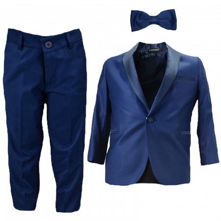 Costume elegante - Costum elegant 3 piese pentru baieti LA Kids 1620-1-110-cm, Bleumarin