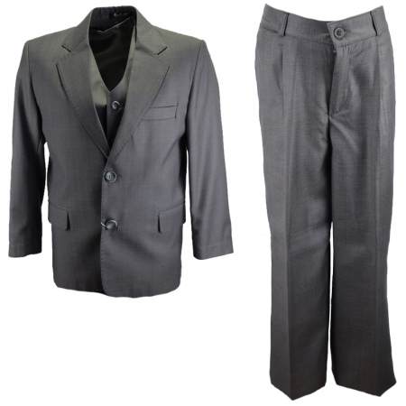 Costume elegante - Costum elegant 3 piese pentru baieti LA Kids 25-CC-116-122-cm, Gri