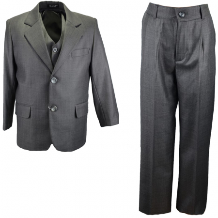 Costume elegante - Costum elegant 3 piese pentru baieti LA Kids 26-CC-116-122-cm, Gri