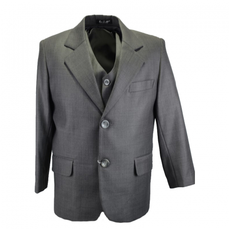 Costum elegant 3 piese pentru baieti LA Kids 26-CC-116-122-cm, Gri [1]