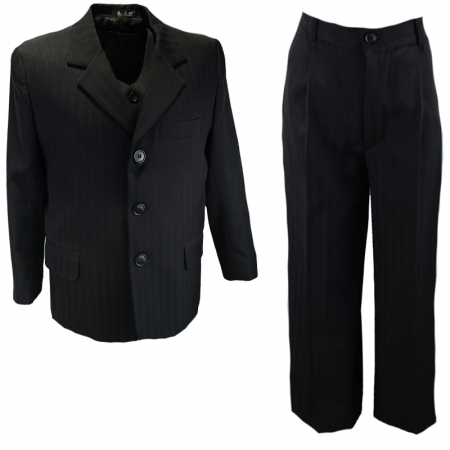 Costume elegante - Costum elegant 3 piese pentru baieti LA Kids CE-16-116-122-cm, Negru