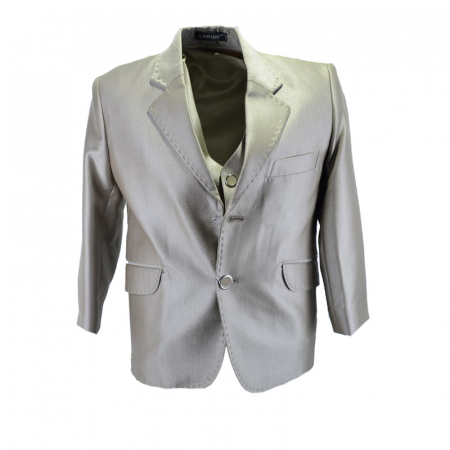 Costum elegant 3 piese pentru baieti LA Kids CE-20-104-110-cm, Crem [1]