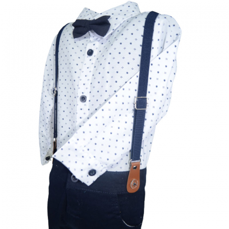 Costum elegant 4 piese pentru baieti Laila LL0109, Bleumarin [2]