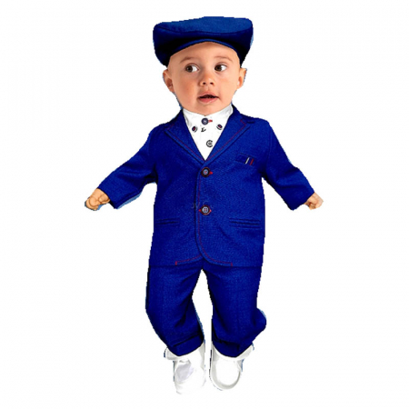 Costume elegante - Costum elegant 4 piese pentru baieti Baby Colibra 95023AL-80-cm, Albastru