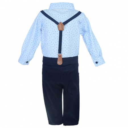 Costum elegant 4 piese pentru baieti Laila LL0109A-92, Albastru [1]