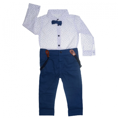 Costume elegante - Costum elegant 4 piese pentru baieti Laila LL0109B-116, Bleumarin