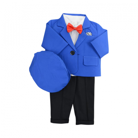 Costume elegante - Costum elegant 5 piese pentru baieti Andreeatex CSS-5673-68, Albastru