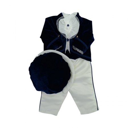 Costume elegante de la 0 la 9 luni - Costum elegant 4 piese pentru baieti Andreeatex CSS-5675-68, Bleumarin