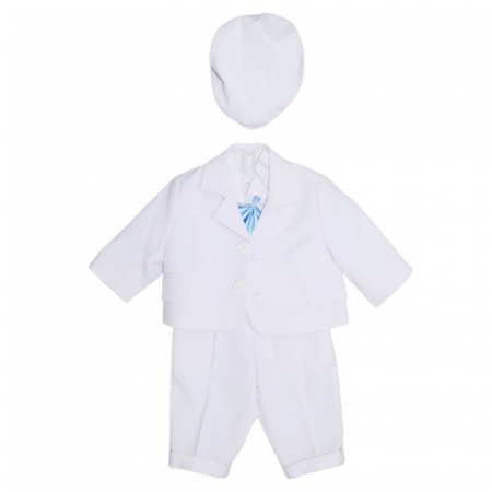 Costume elegante de la 0 la 9 luni - Costum elegant din 6 piese pentru baieti Mini Junior 030323, Alb