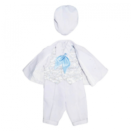 Costum elegant din 6 piese pentru baieti Mini Junior 030323, Alb [2]