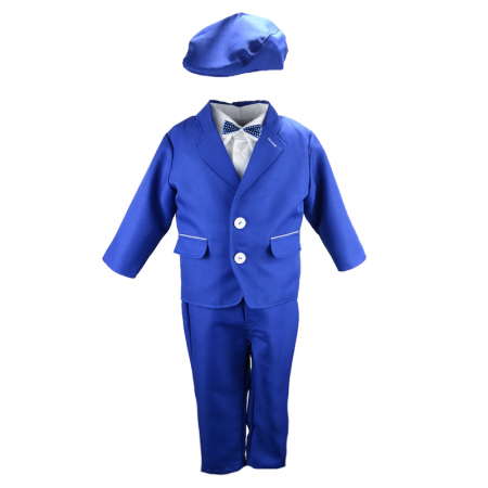 Costume elegante - Costum elegant 5 piese pentru baieti Mini Junior CEB-02-86-cm, Albastru