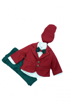 Costume elegante - Costum elegant 6 piese pentru baieti Colibri 2035-RO-80-cm, Rosu