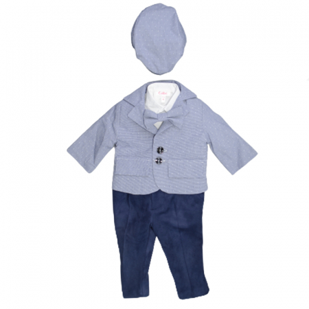 Costume elegante de la 0 la 9 luni - Costum elegant 6 piese pentru baieti Colibri CMV-0740-5, Gri