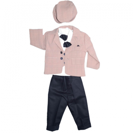 Costume elegante de la 0 la 9 luni - Costum elegant 6 piese pentru baieti Mini Junior CM543243, Bej
