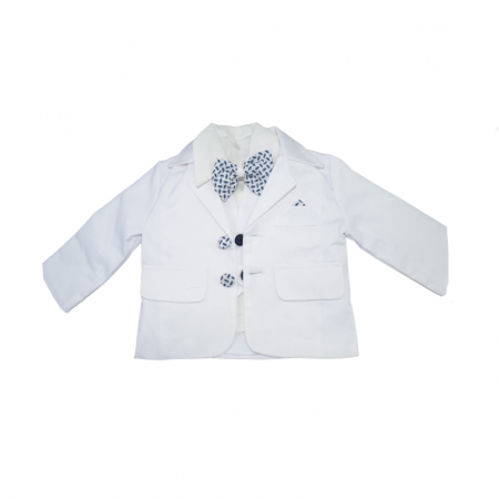 Costum elegant 6 piese pentru baieti Micul Vip CMV-3, Alb [2]