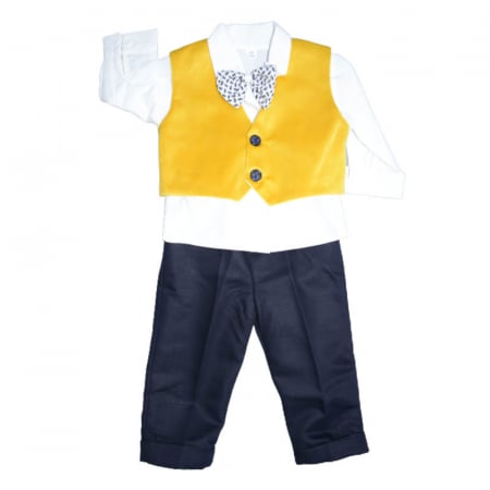 Costum elegant 6 piese pentru baieti Gabrielle Design 0740-G, Galben [2]