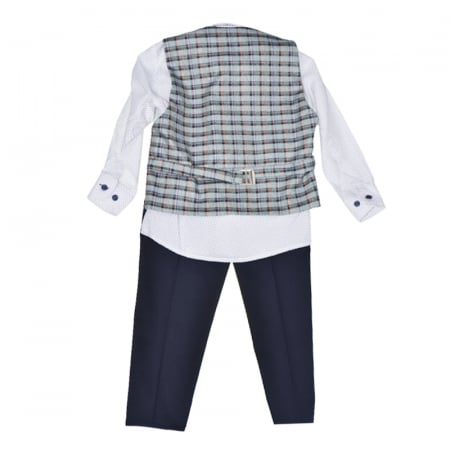 Costum elegant din 4 piese LOOKS KIDS pentru baieti KM2001G, Gri [1]