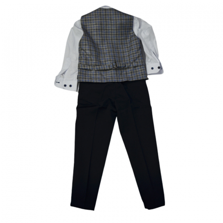 Costum elegant din 4 piese LOOKS KIDS pentru baieti KM2404GR, Gri [1]