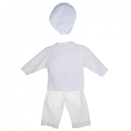 Costum elegant din 5 piese pentru baieti Christopher Baby Club 030323-CRM, Crem [1]